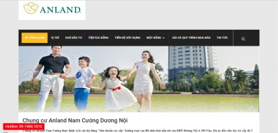 Thiết kế web bất động sản Nam Cường