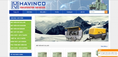 Thiết kế web cho công ty HAVINCO Việt Nam