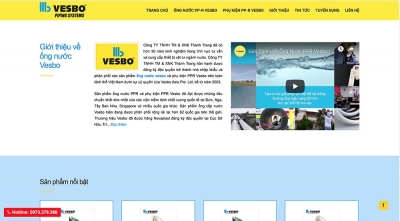 Thiết kế web cho công ty Vesbo Thành Trang