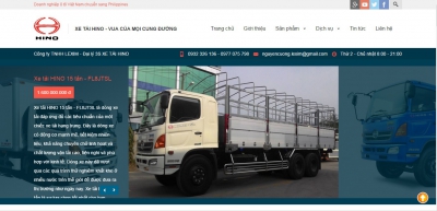 Thiết kế web cho công ty xe tải Lexim