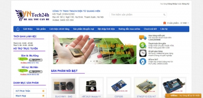 Xây dựng web bán linh kiện điện tử cho Vntech24h
