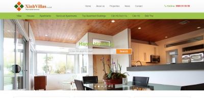 Xây dựng web bất động sản cho Xinhvillas