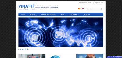 Xây dựng web cho công ty công nghệ Vinatti 