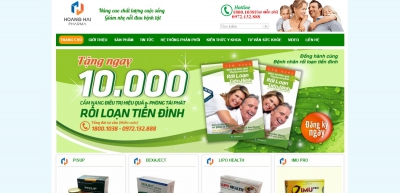Xây dựng web cho cty Dược Hoàng Hải