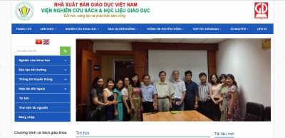 Xây dựng web cho Viện nghiên cứu sách và học liệu giáo dục