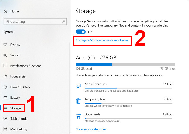 Cách tự động dọn rác trên máy tính Windows 10 đơn giản, nhanh chóng hiệu năng tối đa 12 Cách tự động dọn rác trên máy tính Windows 10 đơn giản, nhanh chóng hiệu năng tối đa 12
