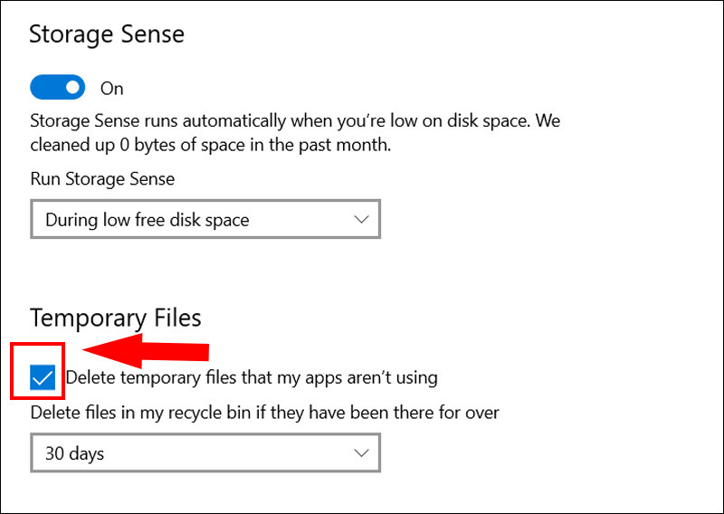 Cách tự động dọn rác trên máy tính Windows 10 đơn giản, nhanh chóng hiệu năng tối đa 13 Cách tự động dọn rác trên máy tính Windows 10 đơn giản, nhanh chóng hiệu năng tối đa 13