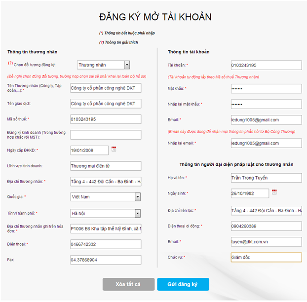 Quy trình đăng ký website thương mại điện tử với Bộ Công Thương