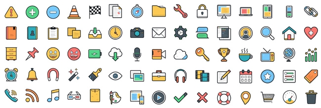 100 vector icon miễn phí 