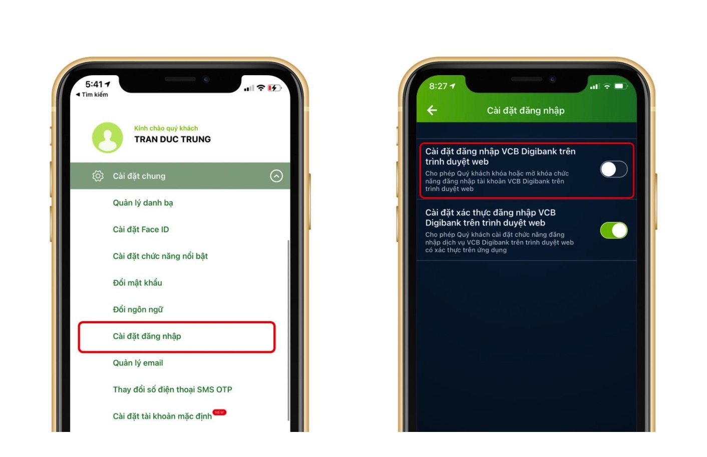 Cách đăng nhập internet banking Vietcombank trên trình duyệt web