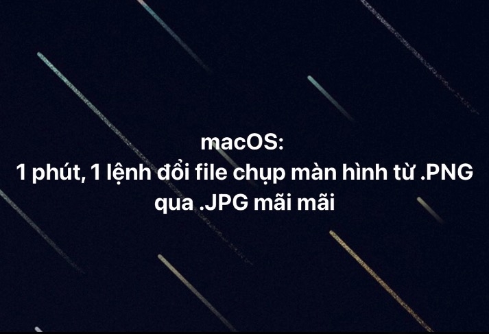 Cách đổi file chụp màn hình từ .PNG qua .JPG trên MacOs