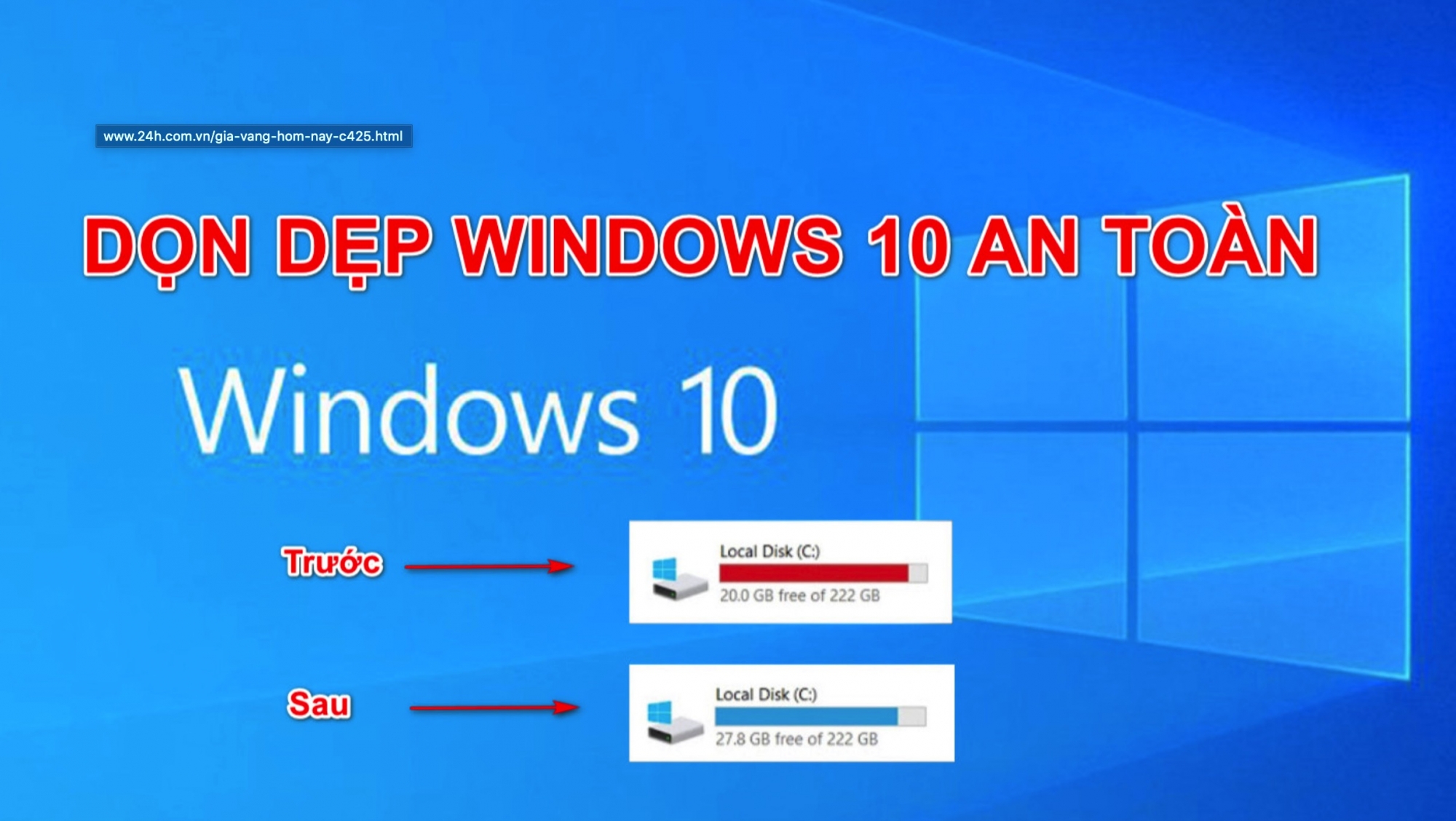 Cách làm sạch sẽ Windows 10 của bạn mà không cần cài phần mềm