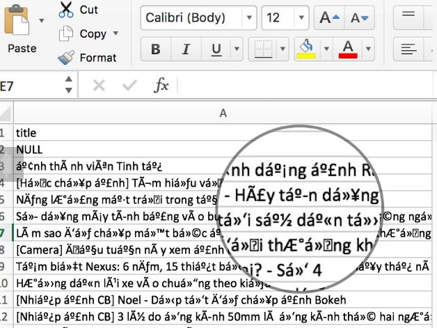 Cách mở file CSV trong Excel không bị lỗi font tiếng Việt