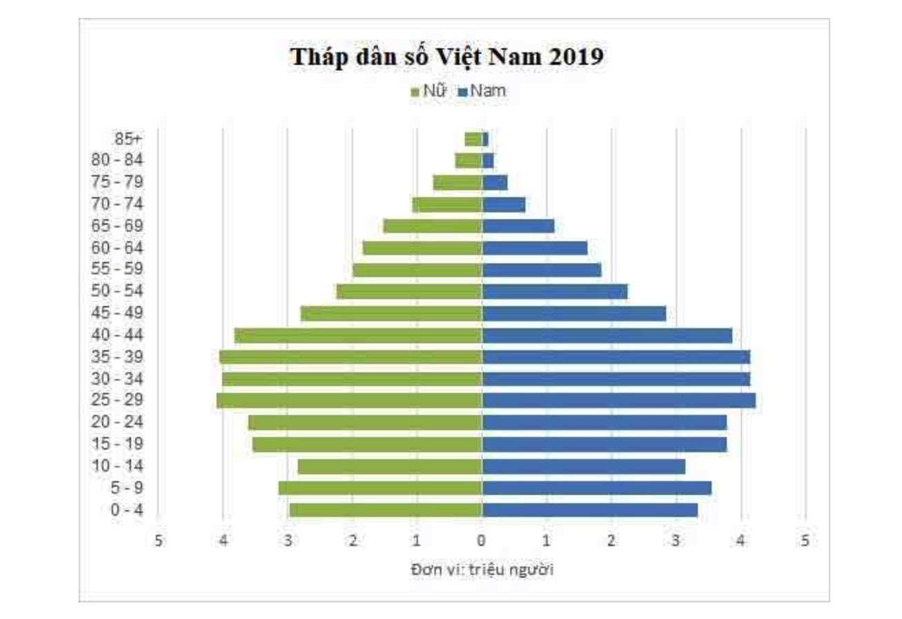 Cách vẽ biểu đồ tháp dân số với Excel