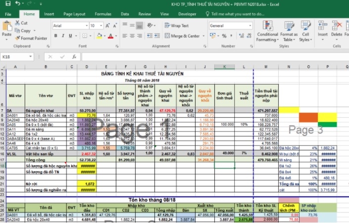Hướng dẫn các bạn cách để thiết lập vùng in trong Excel