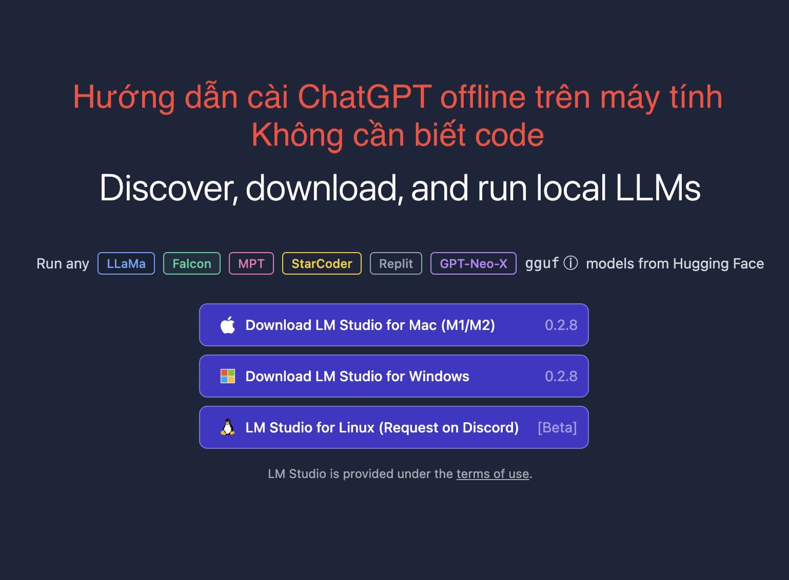 Hướng dẫn cài ChatGPT offline cho máy tính sử dụng không giới hạn