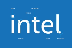 Intel thay đổi font chữ logo thương hiệu