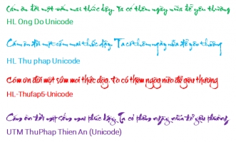 Chia sẻ bộ font thư pháp tuyệt đẹp