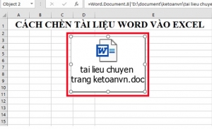 Cách đơn giản để chèn tài liệu Word vào file Excel