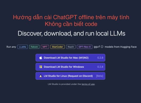 Hướng dẫn cài ChatGPT offline cho máy tính sử dụng không giới hạn