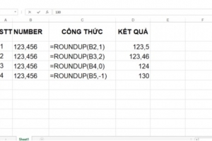 Một số cách làm tròn số trong Excel