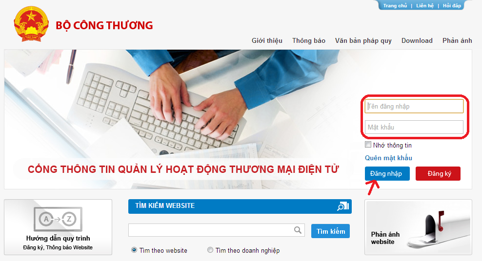 Quy trình đăng ký website thương mại điện tử với Bộ Công Thương